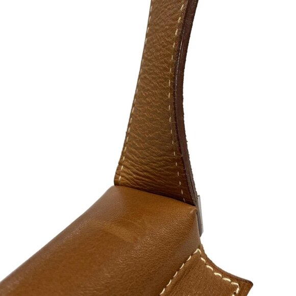 Auth HERMES Yoeh Bag Orange Brown Togo Leather Unconfirmed Shoulder Bag - Picture 10 of 16